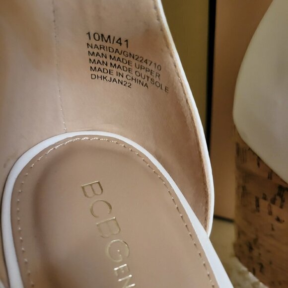 BCBGeneration women's Narida Espadrille Ankle Strap Wedge Sandals Size: 10 NIB - Picture 5 of 11